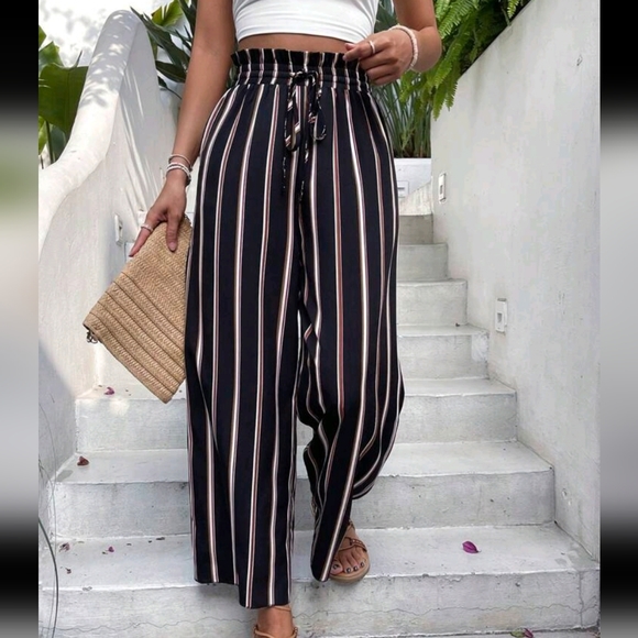 Striped PaperBag Pants - Picture 5 of 5